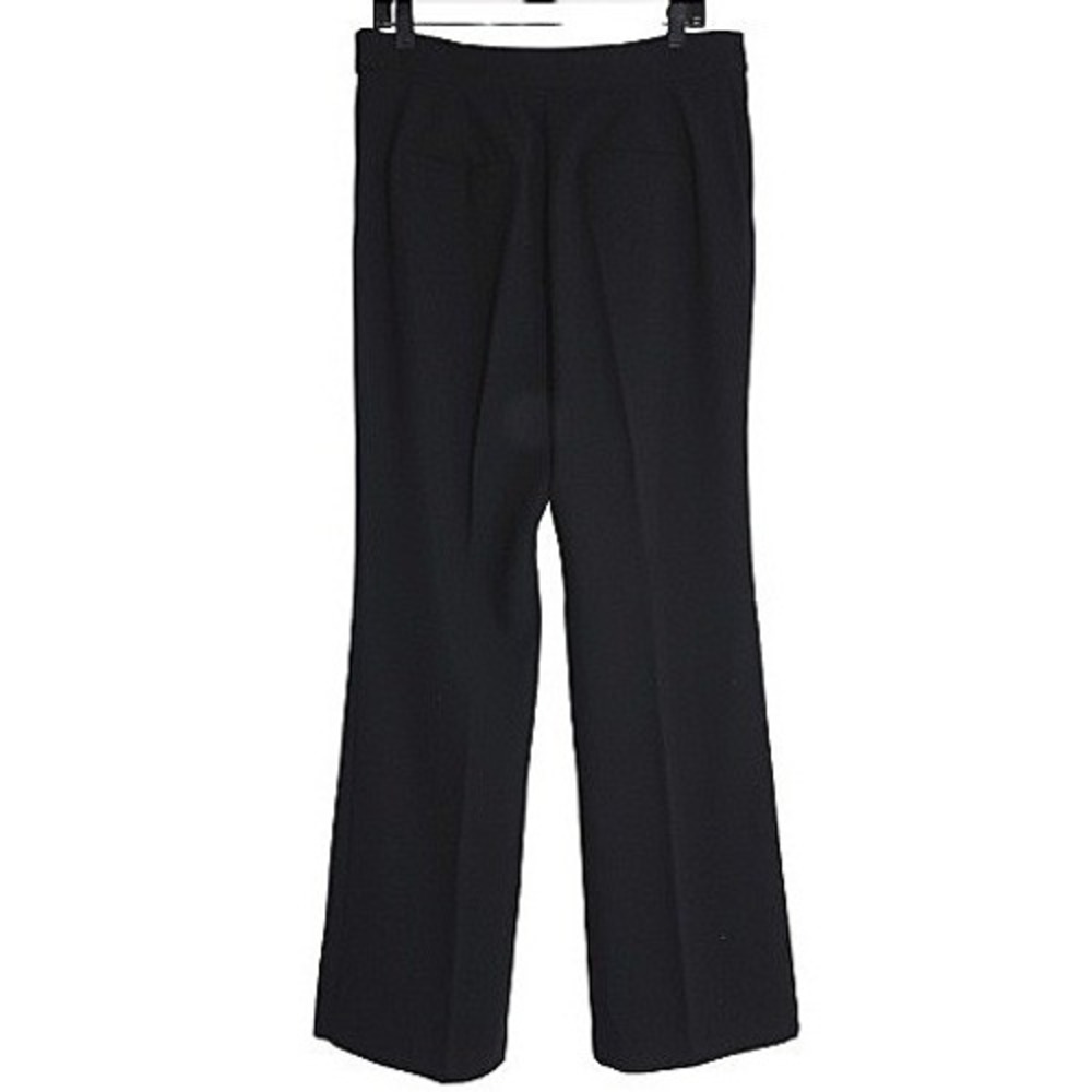 NWT Mango Women's Wide leg Suit Trousers Black Size 12 Professional Mid Rise - Picture 11 of 16